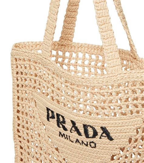 prada raffia tote replica|Prada raffia tote small.